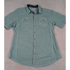 Buckle BKE Button Up Shirt Men's XL Green  Athletic Fit Casual Designer Western